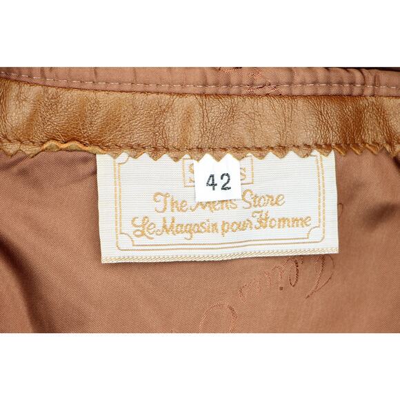 Sears Pacific Garments Nestels of Canada Caramel Leather Coat M - Picture 10 of 11